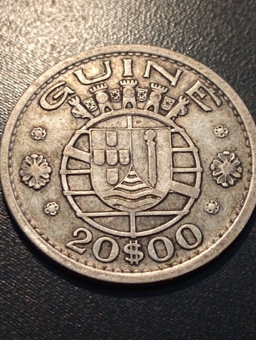 20 escudos - Guiné 1952 - Prata - Bela