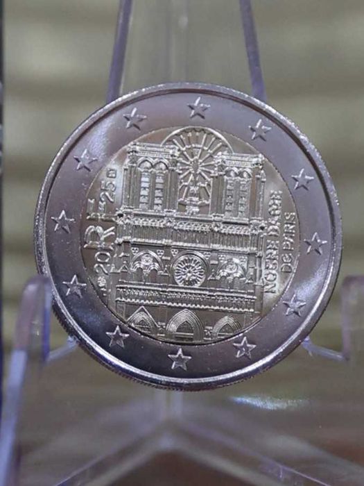 França Moeda 2 € Bimetálica - 2025 - Catedral de Notre-Dame de Paris