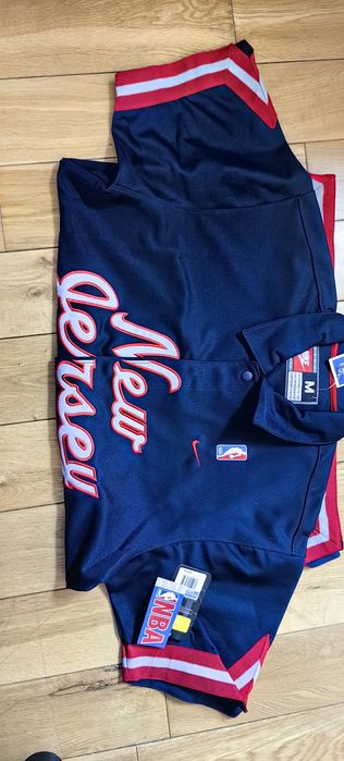 VINTAGE New Jersey Nets Nike Warm-up Shirt NBA Jersey Retro