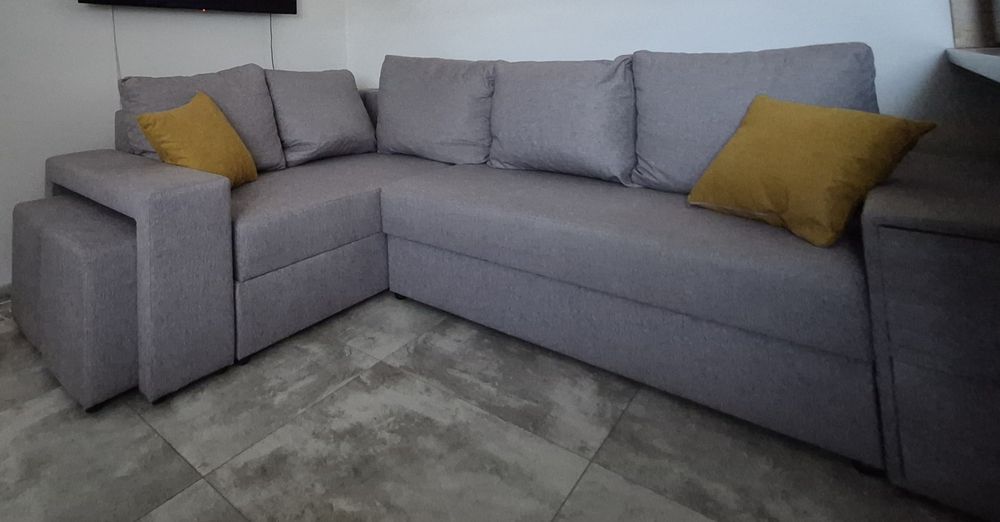 Narożnik komplet wypoczynkowy kanapa sofa  Madryt z funkcją spania