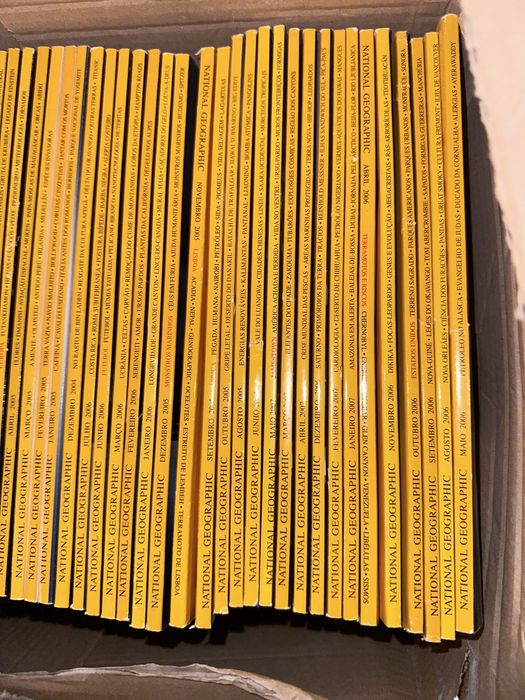 National Geographic Portuguesa desde o numero 1 em 2001 até 2007