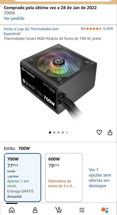 PSU Thermaltake Smart RGB 700W