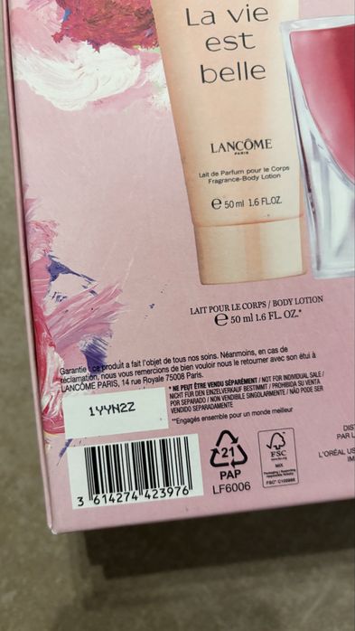 Zestaw lancome la vie est belle elixir 50ml