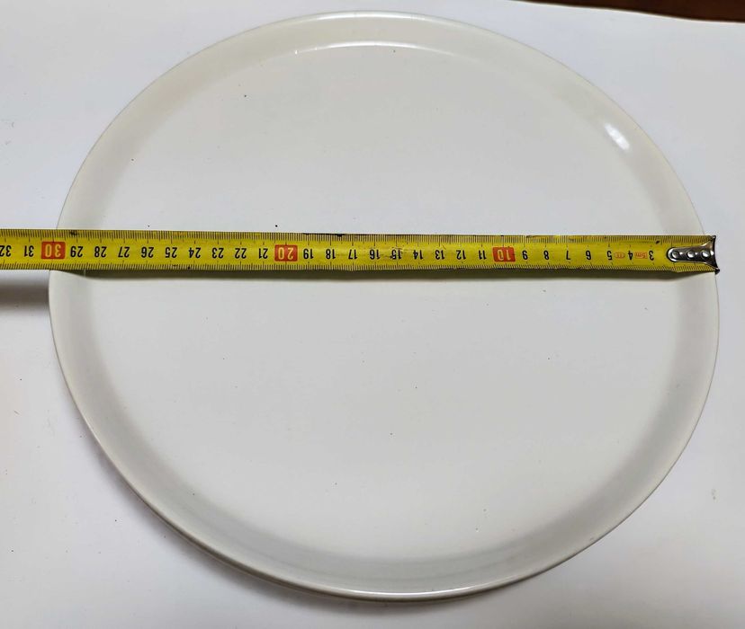 Блюдо для пиццы 30 см керамика белое тяжёлое