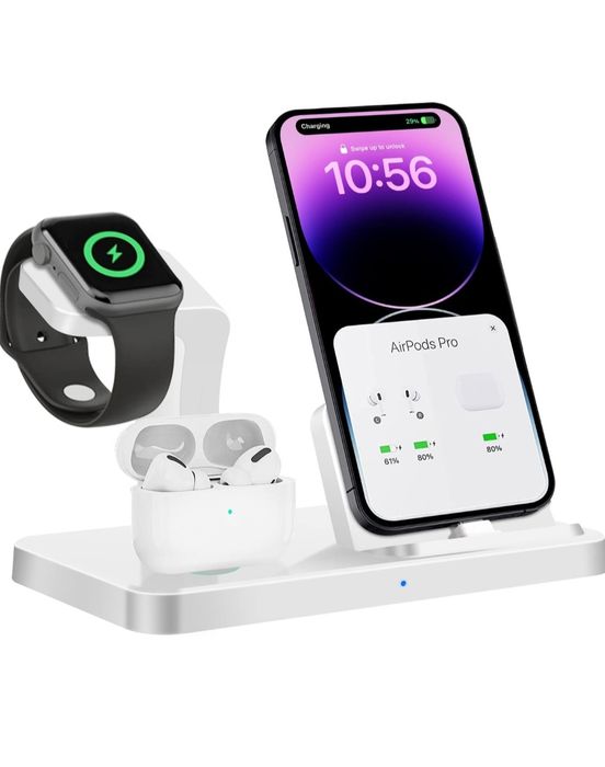 PDKUAI Stacja ładująca 3 w 1 dla wielu urządzeń Apple