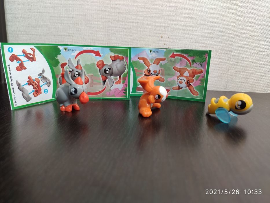 Коллекция Kinder Surprise "Звери-перевертыши" Inverted mirror animals