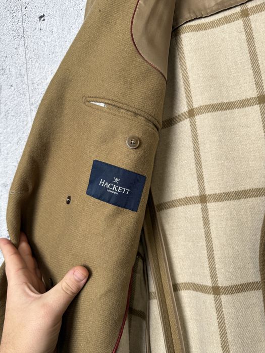 (Розмір 40R / 50R) Пальто Hackett London верблюжого кольору вовняне