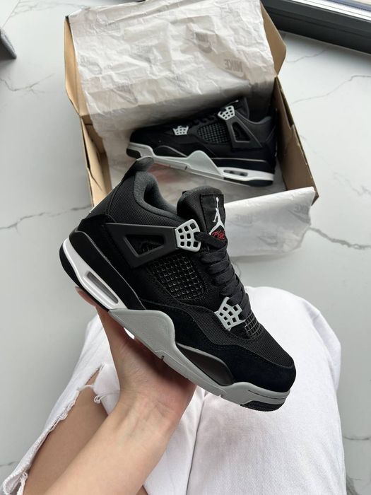 36-45 Jordan 4 Retro SE Black Canvas