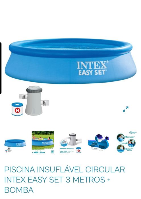 Piscina intex 305×61 cm com bomba