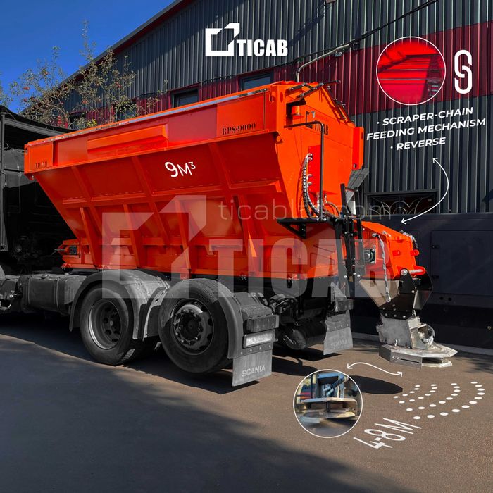 Піскорозкидач великий RPS 9000 | Розкидач піску та солі від виробника