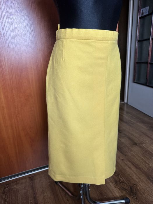 Spódnica zółta z welny merino