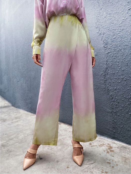 Shein Spodnie Satynowe Boho Ombre Xs 34