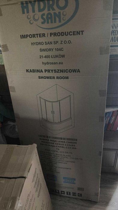 Kabina prysznicowa  z brodzikiem hartowane oszklenie