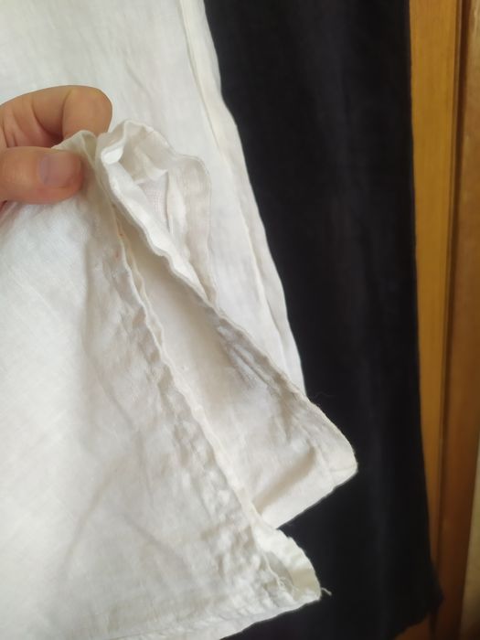 Білі натуральні лляні штани L- XL