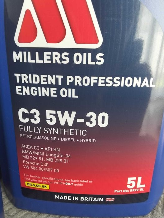 Olej Millers C3 5W30 (5+5+1=11 l)