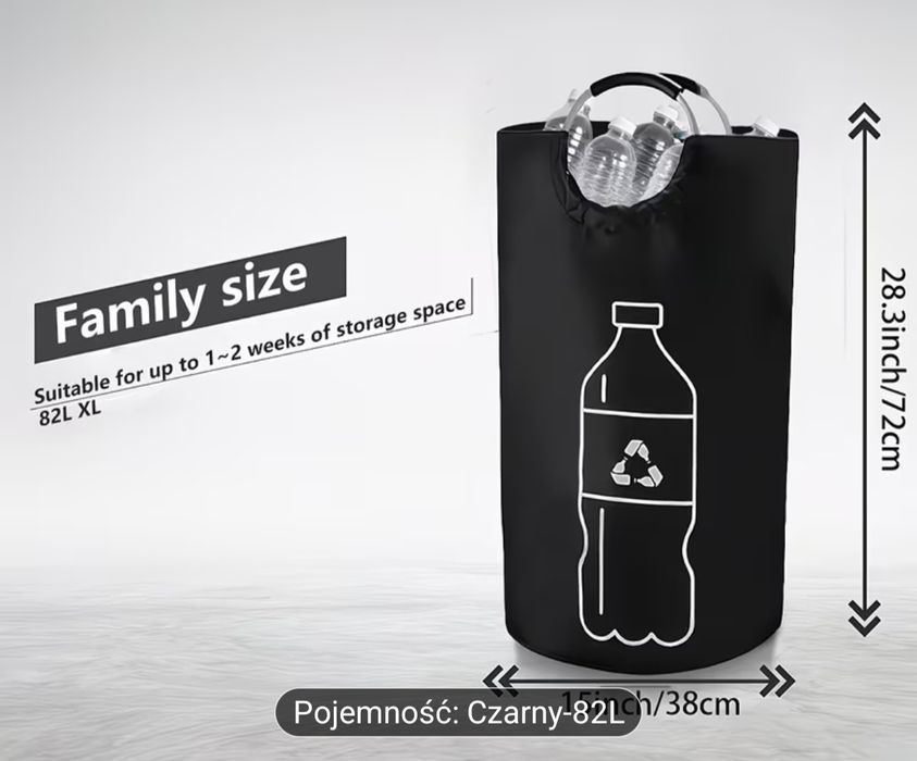 Duży składany kosz na butelki