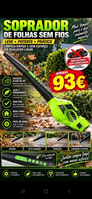 Soprador Oferta de baterias. Oportunidade