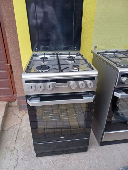 Газові плити привезені з Європи 50-60см. Білі і нержавійки.