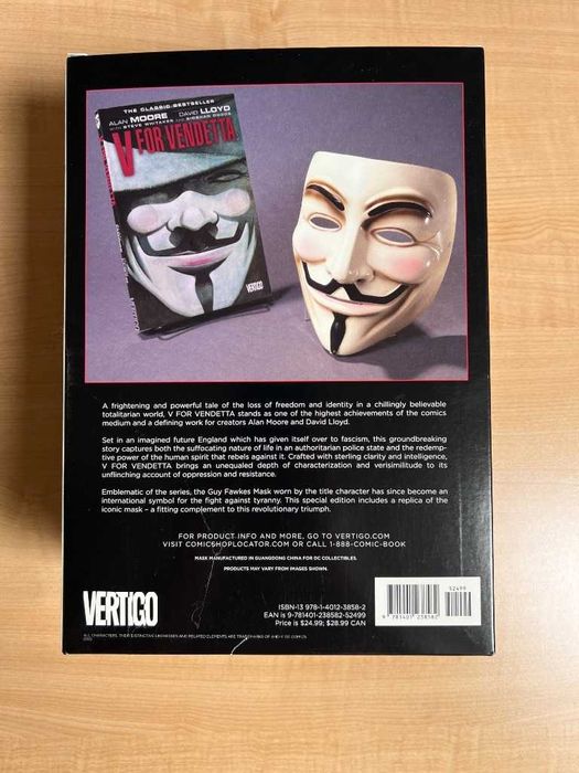 Oryginalna maska V jak Vendetta na Halloween