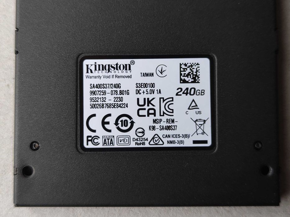 SSD 240 ГБ_Kingston SSD A400 240GB_Швидкісний накопичувач_В ідеалі.