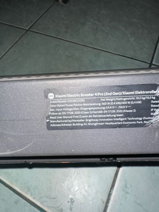 Xiaomi electric scooter 4 Pro 2an gen
