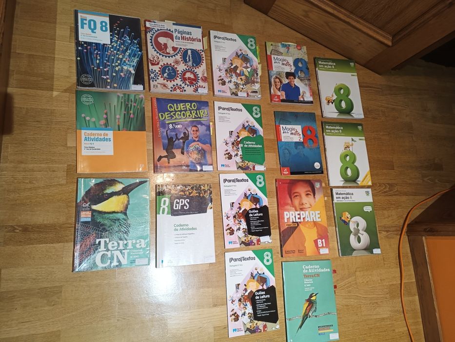 Livros escolares do 8 Ano