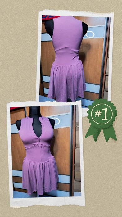 Kombinezon spodenko-sukienka push up S