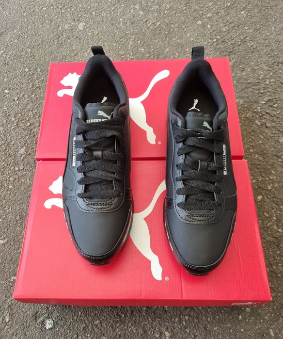 Кросівки чоловічі ПУМА (PUMA R78 SL) чорний шкіра