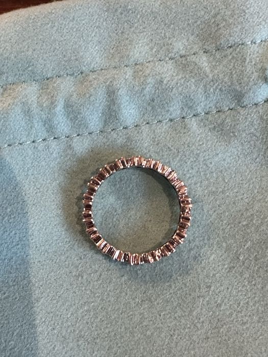 Obraczka eternity pierscionek diamenty