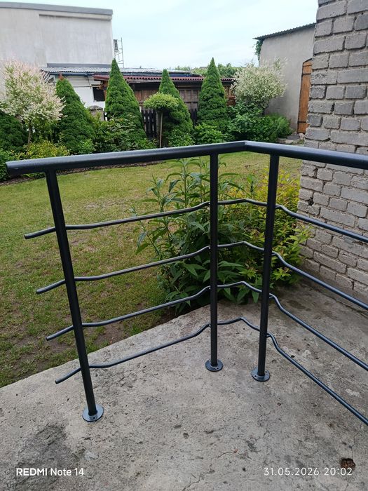 Balustrada metalowa.