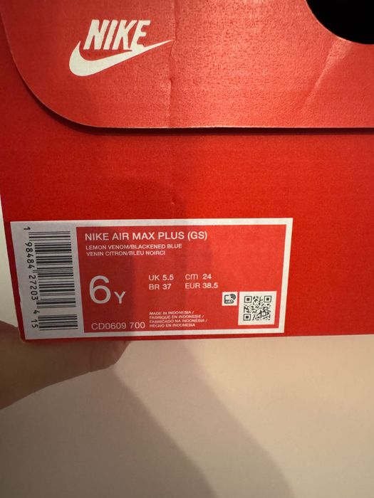 Buty Nike Air max plus rozm 38,5 Nowe