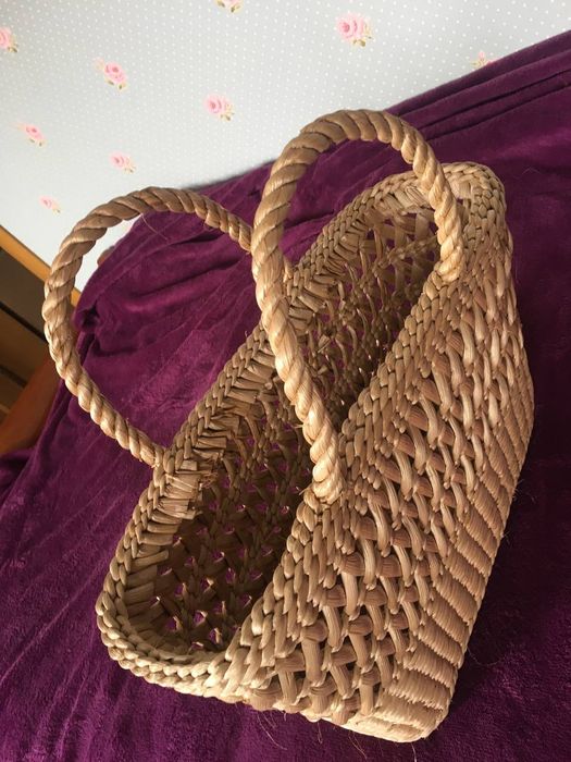 Плетена корзина сумка ручної роботи із рогози аїр рогозоплетіння кошик