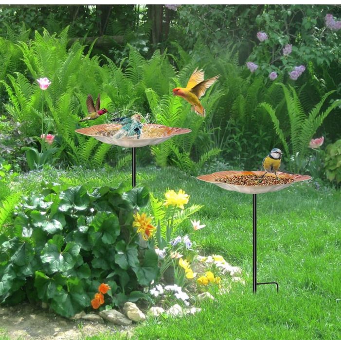 Poidło dla ptaków do ogrodu 48cm, wbijane w ziemię