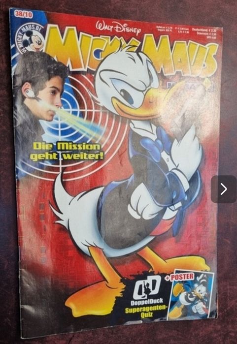 Книга журнал комикс,скрудж дак,дональд дак,мики маус,язык немецкий.