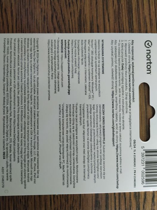 Norton 360 Deluxe, roczna licencja na 5 urządzeń