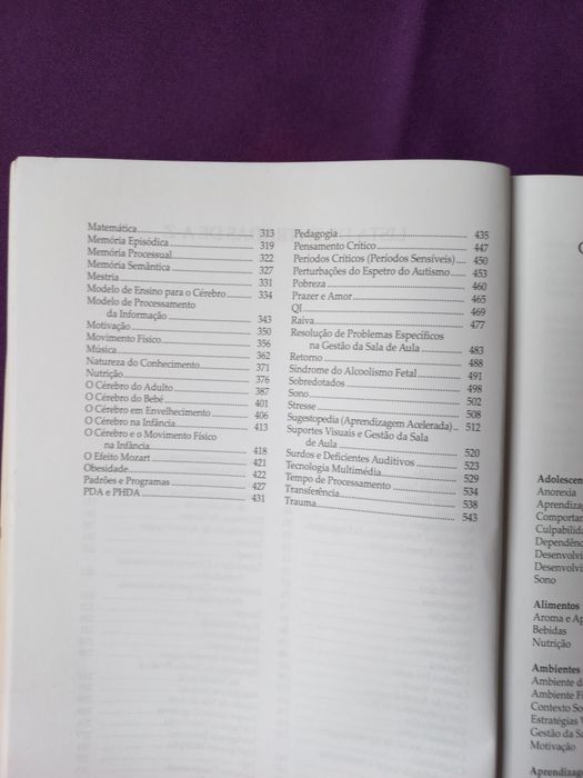 A Aprendizagem e o Cérebro de Sheryl Feinstein, editora Piaget