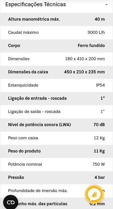 Eletrobomba Auto-Ferrante 750 W