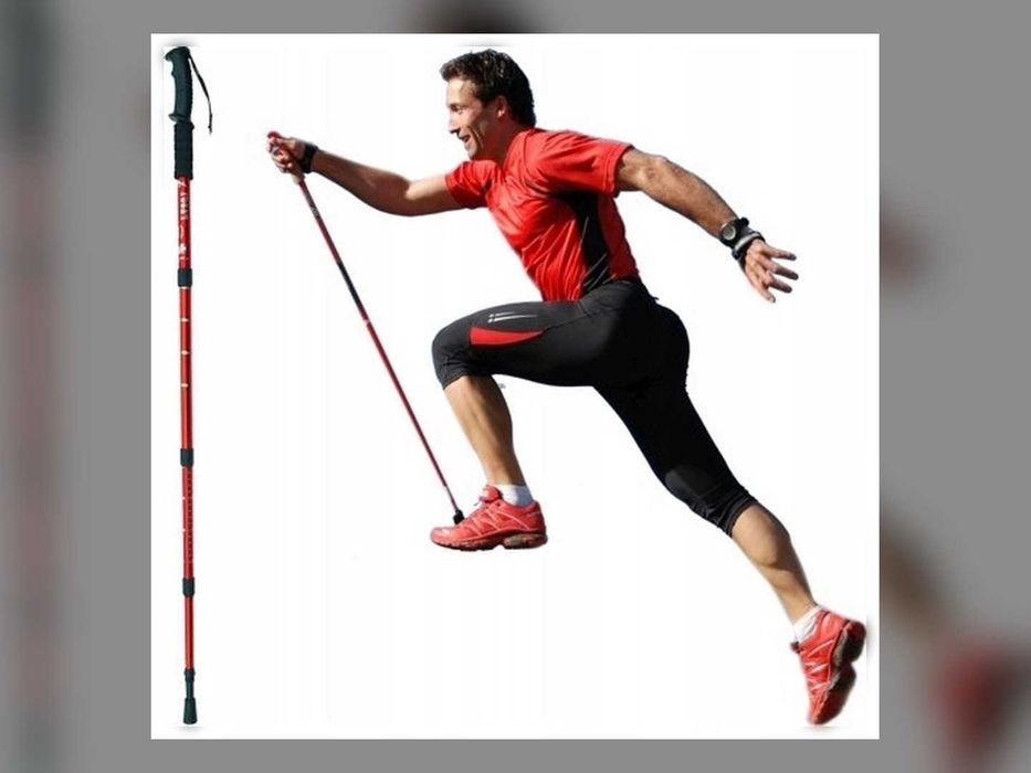 Kijki Do Nordic Walking 2 Szt Regulowane 63,5-135 Cm Trekkingowe 3 Segmentowe Czarne Do Chodzenia