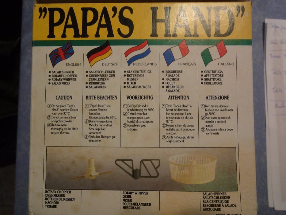 Centrifugador Papa´s Hand (Q)