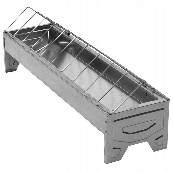 metalowe korytko dla drobiu kur 50cm ocynk