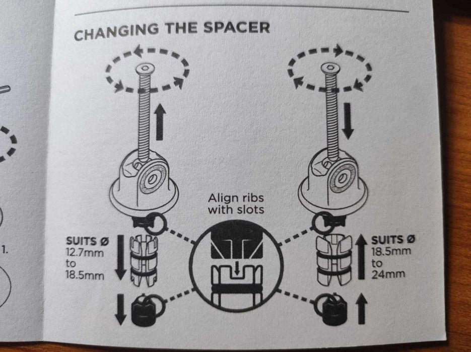 Uchwyt FORK STEM MOUNT + Adapter samoprzylepny