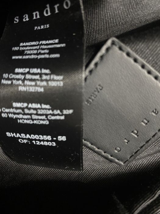 Sandro Paris косметичка кожаная