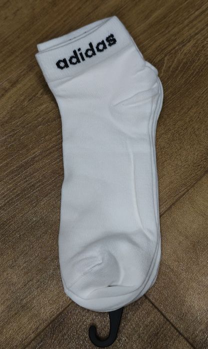 3-Pak Skarpetki Sportowe Adidas Miękkia Bawełna 43-45