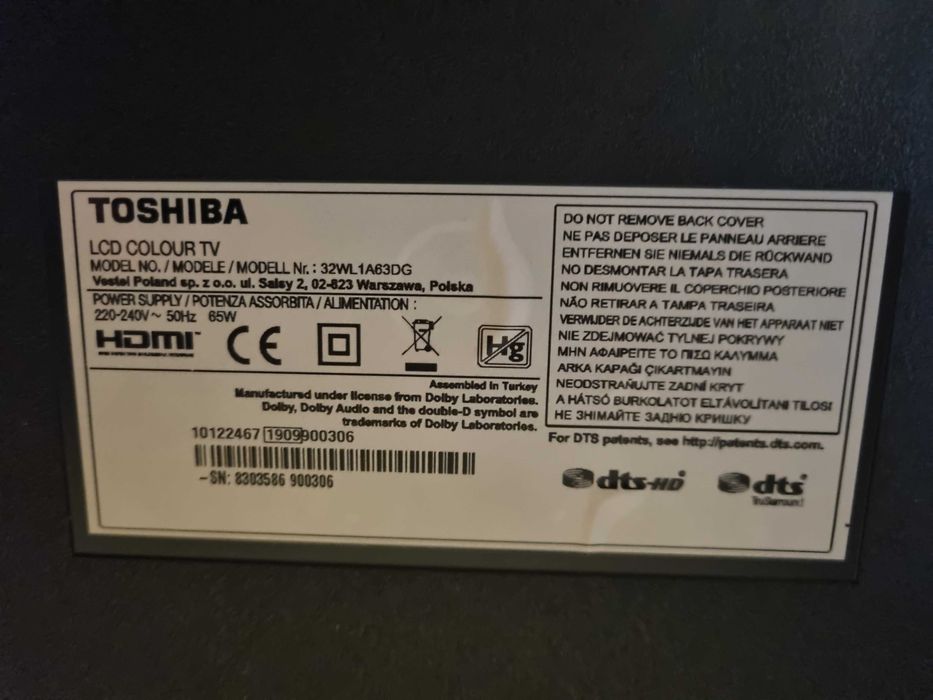 Tv Toshiba 32 cale