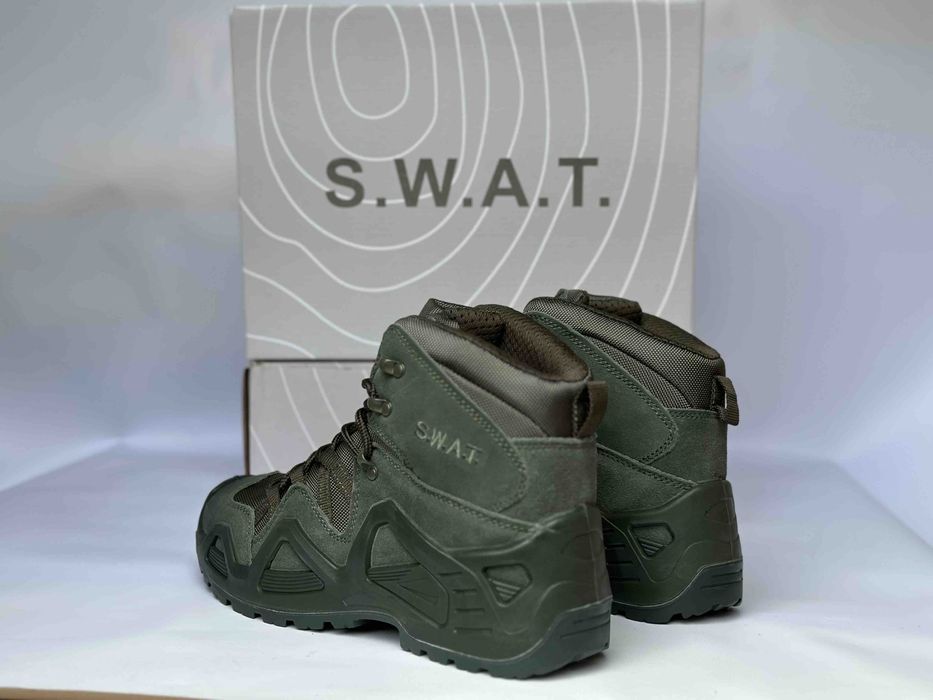 Берці SWAT WaterProof р40-46, ботінки трекінгові тактичні олива (хакі) чоловічі