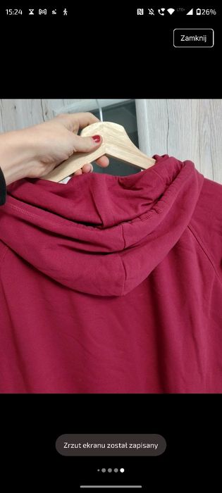 Bluza sukienka fuksja róż oversize malinowy kolor