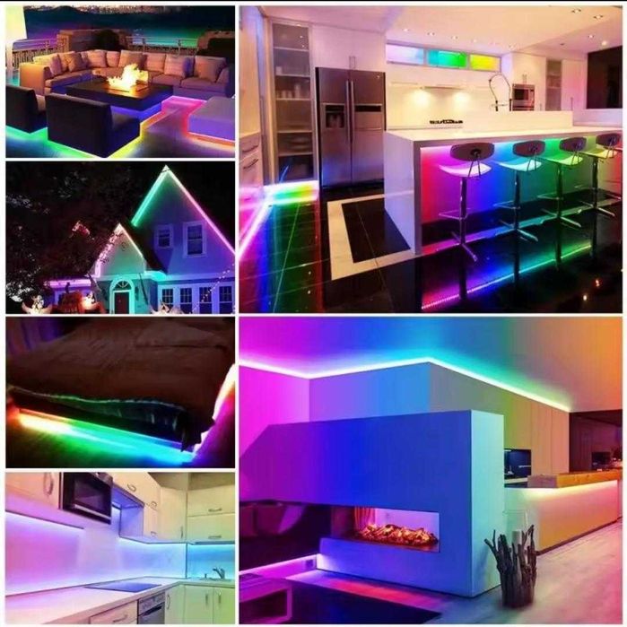 Світлодіодна гнучка силіконова неонова вивіска стрічка RGB 5м.