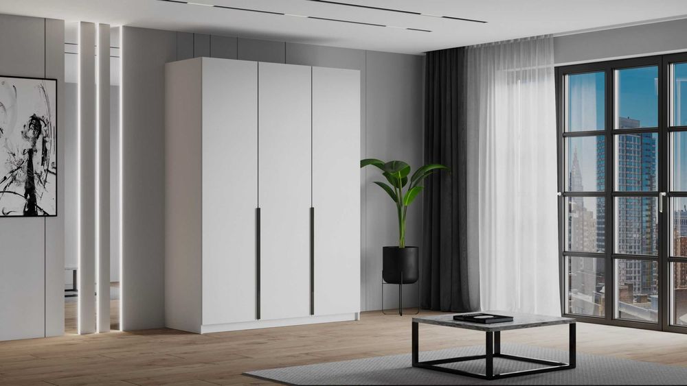 Darmowa dostawa!! Szafa trzydrzwiowy LIZA 150cm KOLOR BIAŁY