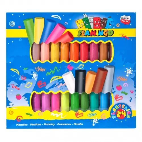 Pg Plastelina 24 kolory Flamingo 299121 pudełko. Hasta