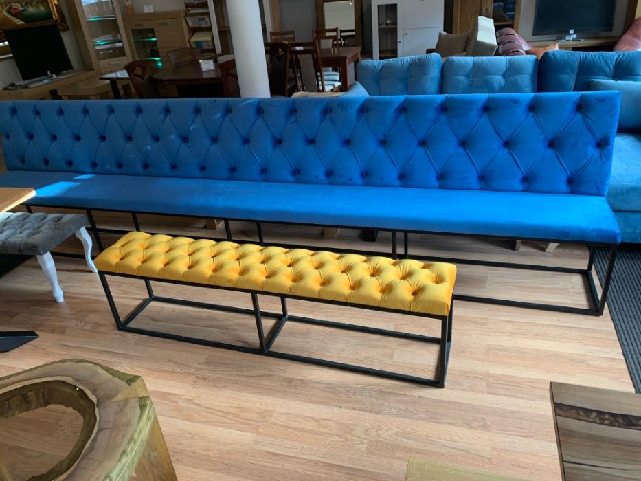 Ławki tapicerowane loże loft pod wymiar zabudowę